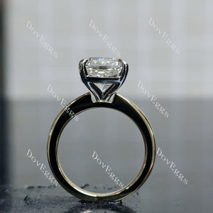 Doveggs Radiant Pave Solitaire Lab Grown Diamond Engagement Ring