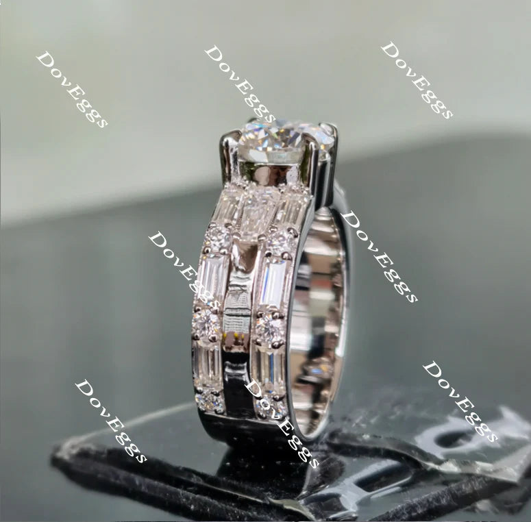 Doveggs art deco engagement ring semi-mount only(Exclusively to DovEggs Stones)