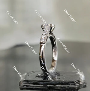 DovEggs eternity pave engagement ring semi-mount only(Exclusively to DovEggs Stones)