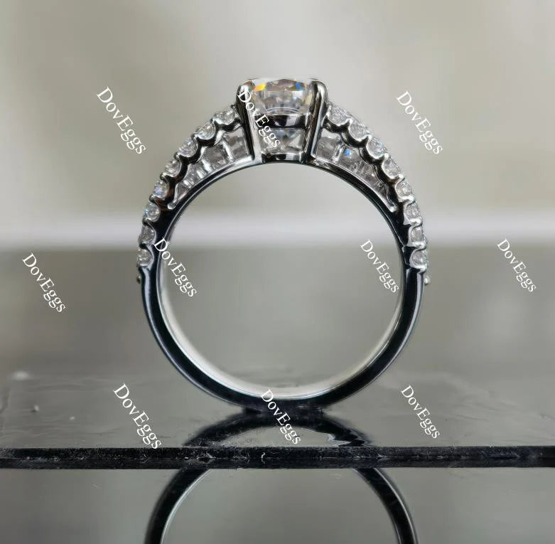 The Mikinzy split shank half eternity pave engagement ring only semi-mount only(Exclusively to DovEggs Stones)