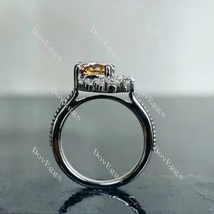 DovEggs art deco engagement ring semi-mount only(Exclusively to DovEggs Stones)