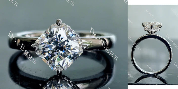 Jan's On Point hidden halo engagement ring only semi-mount only(Exclusively to DovEggs Stones)