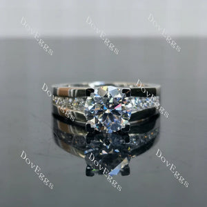 Doveggs pave engagement ring semi-mount only(Exclusively to DovEggs Stones)