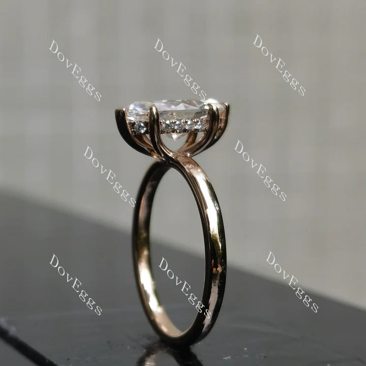 DovEggs solitaire engagement ring semi-mount only(Exclusively to DovEggs Stones)