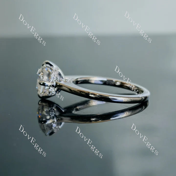 DoveEggs art deco engagement ring only semi-mount only(Exclusively to DovEggs Stones)