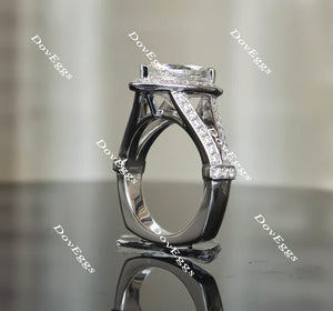 DovEggs pave halo engagement ring semi-mount only(Exclusively to DovEggs Stones)