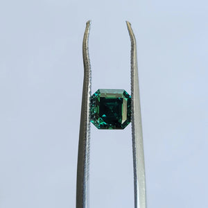 Doveggs asscher 0.5ct accident color Vivid forest Green moissanite loose stone