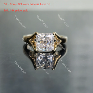 Doveggs solitaire split shank engagement ring semi-mount only(Exclusively to DovEggs Stones)