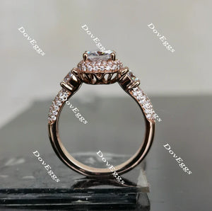 DovEggs halo engagement ring semi-mount only(Exclusively to DovEggs Stones)