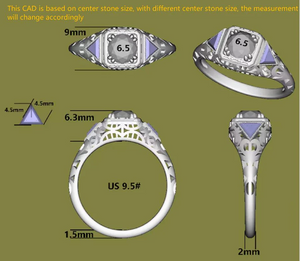 Doveggs side stones engagement ring semi-mount only(Exclusively to DovEggs Stones)