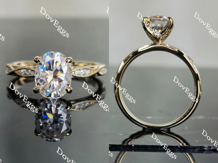 DovEggs floral engagement ring semi-mount only(Exclusively to DovEggs Stones)