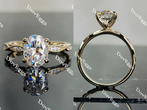 DovEggs floral engagement ring semi-mount only(Exclusively to DovEggs Stones)