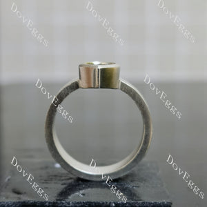 Doveggs bezel solitaire engagement ring semi-mount only(Exclusively to DovEggs Stones)