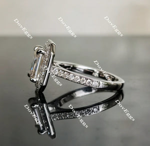 DovEggs half eternity pave halo engagement ring semi-mount only(Exclusively to DovEggs Stones)