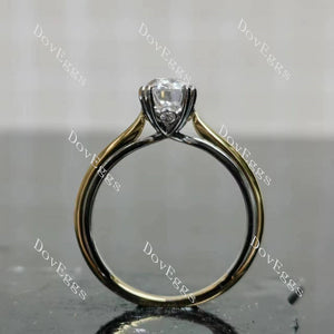 Doveggs cushion solitaire moissanite engagement ring