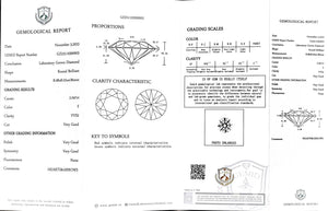 Doveggs 2.047ct round F color VVS2 Clarity Very Good cut lab diamond stone(certified)