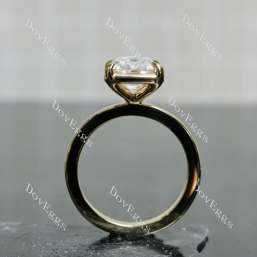 Doveggs bezel solitaire engagement ring semi-mount only(Exclusively to DovEggs Stones)