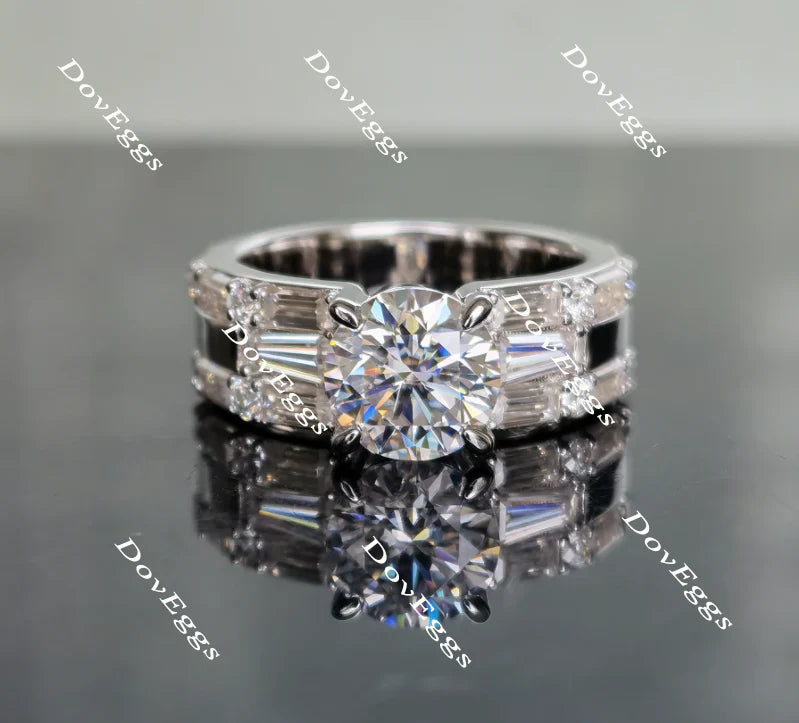 Doveggs art deco engagement ring semi-mount only(Exclusively to DovEggs Stones)