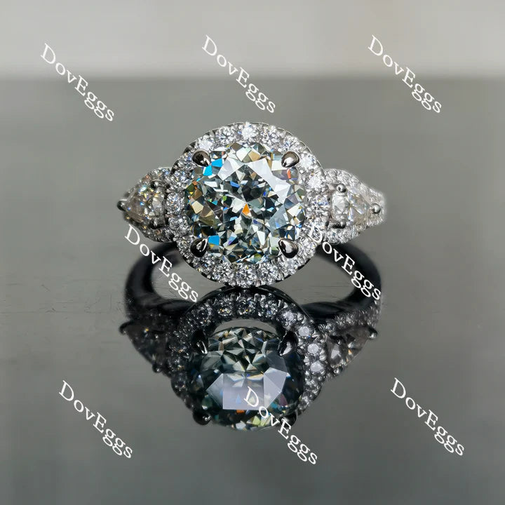 DovEggs halo engagement ring only semi-mount only(Exclusively to DovEggs Stones)