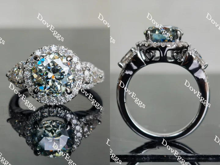 DovEggs halo engagement ring only semi-mount only(Exclusively to DovEggs Stones)