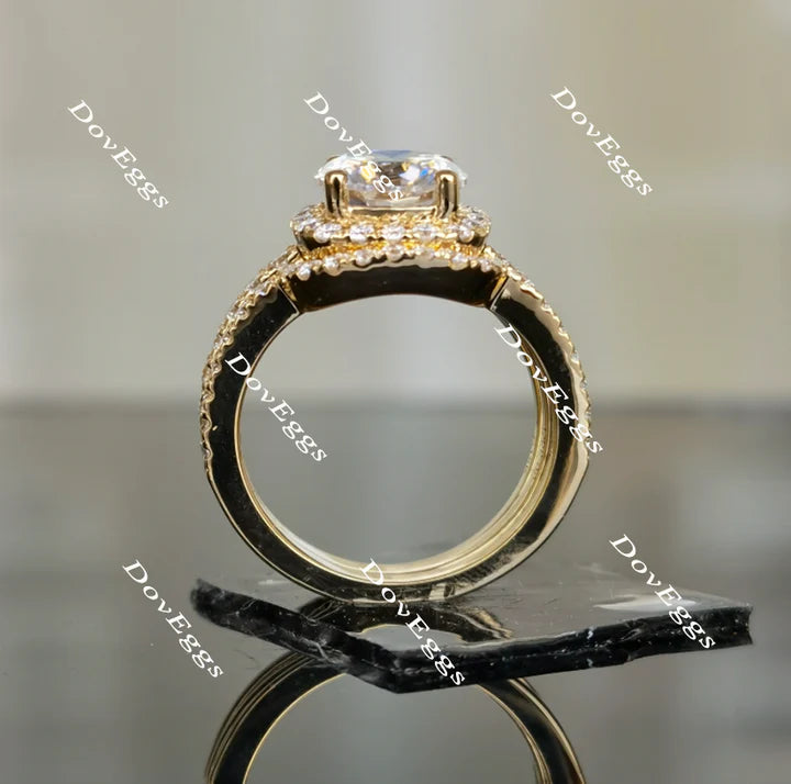 DovEggs halo engagement ring only semi-mount only(Exclusively to DovEggs Stones)