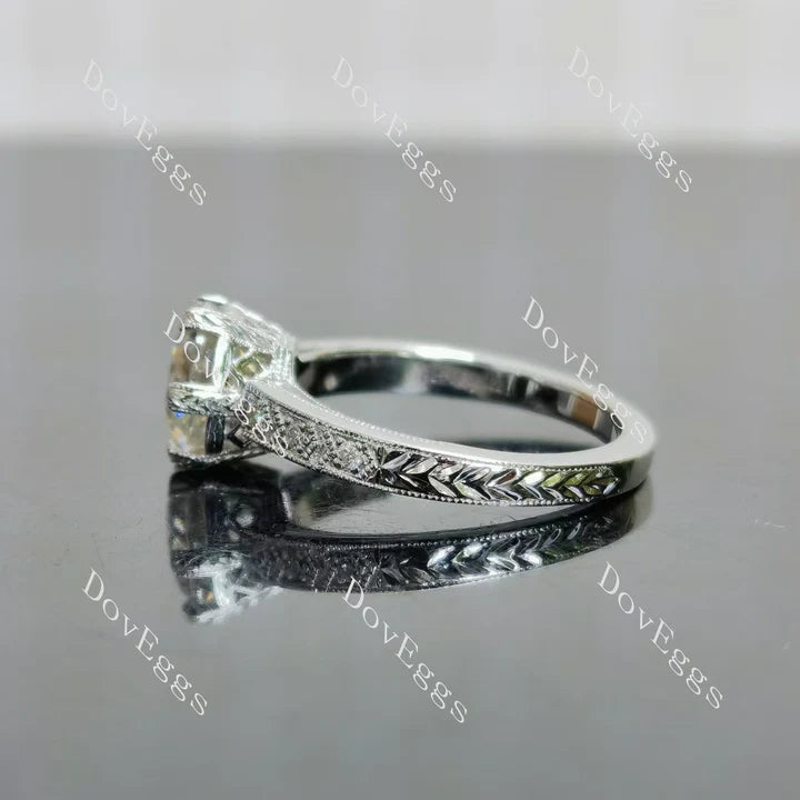 DovEggs vintage carved engagement ring semi-mount only(Exclusively to DovEggs Stones)