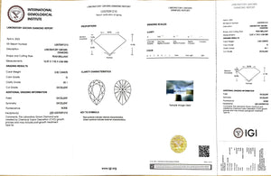 Doveggs 2.82ct pear G color VS1 Clarity Excellent cut lab diamond stone(certified)