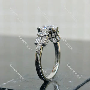 DovEggs vintage delicate side stones engagement ring semi-mount only(Exclusively to DovEggs Stones)