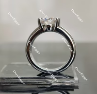 Doveggs solitaire half bezel engagement ring semi-mount only(Exclusively to DovEggs stones)