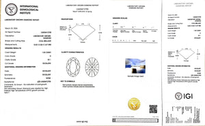 Doveggs 1.03 ct oval D color VS1 Clarity Excellent cut lab diamond stone(certified)