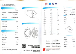 Doveggs 2.744ct oval E color VS1 Clarity Excellent cut lab diamond stone(certified)