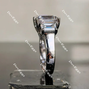 DovEggs three-stone engagement ring semi-mount only(Exclusively to DovEggs Stones)