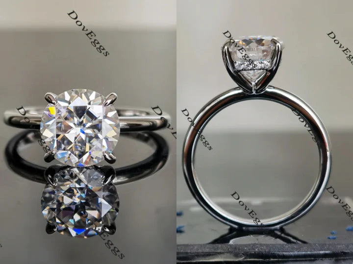 Doveggs pave engagement ring only semi-mount only(Exclusively to DovEggs Stones)