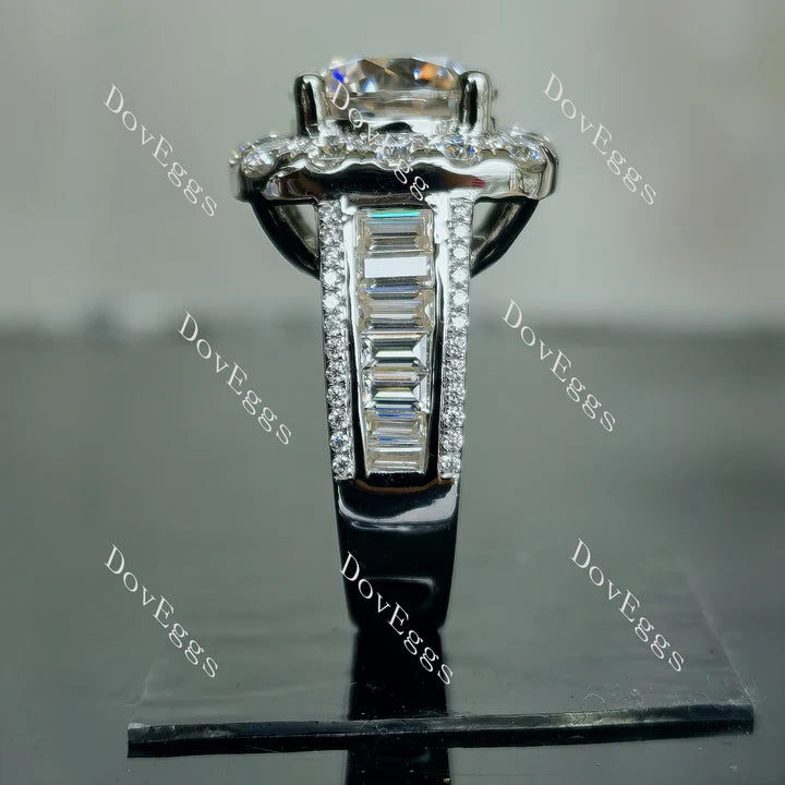 DovEggs halo channel set engagement ring semi-mount only(Exclusively to DovEggs Stones)