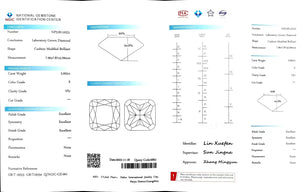 Doveggs 3.002ct cushion E color VS1 Clarity Excellent cut lab diamond stone(certified)