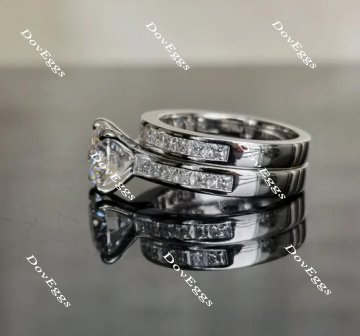 DovEggs channel set engagement ring only semi-mount only(Exclusively to DovEggs Stones)