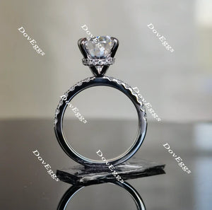 Illumination pave engagement ring semi-mount only(Exclusively to DovEggs Stones)