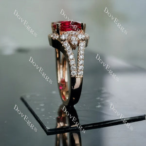 Doveggs art deco engagement ring only semi-mount only(Exclusively to DovEggs Stones)