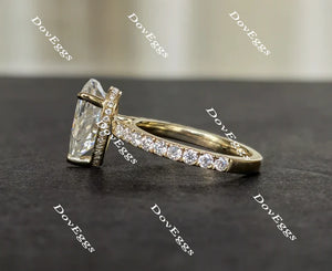 DovEggs pave engagement ring semi-mount only(Exclusively to DovEggs Stones)