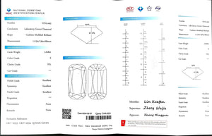 Doveggs 3.628ct Modified elongated cushion E color VS1 Clarity Excellent cut lab diamond stone(certified)