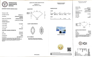 Doveggs 1.43ct Marquise F color VS2 Clarity Excellent cut lab diamond stone(certified)