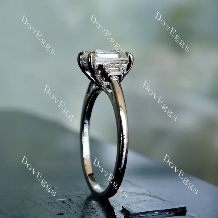 DoveEggs side stone engagement ring only semi-mount only(Exclusively to DovEggs Stones)