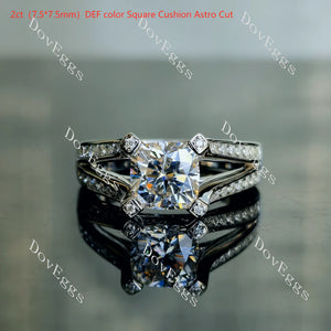 The Atlanta pave split shank engagement ring only semi-mount only(Exclusively to DovEggs Stones)