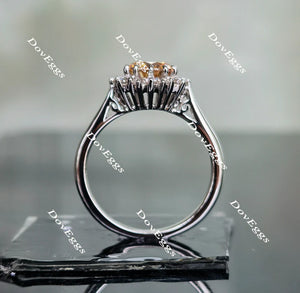 DovEggs halo engagement ring only semi-mount only(Exclusively to DovEggs Stones)