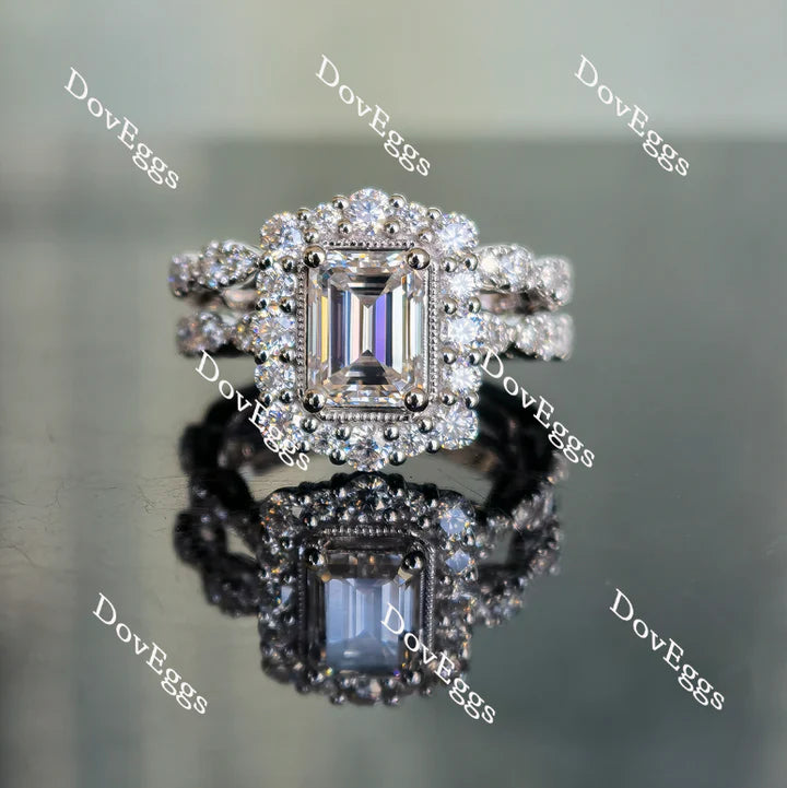 DovEggs pave halo engagement ring semi-mount only(Exclusively to DovEggs Stones)