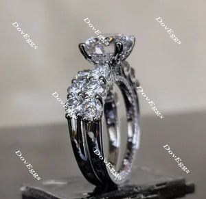 Doveggs side stone engagement ring only semi-mount only(Exclusively to DovEggs Stones)