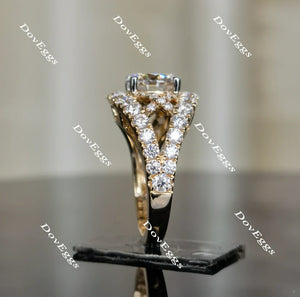 Doveggs split shank pave engagement ring only semi-mount only(Exclusively to DovEggs Stones)