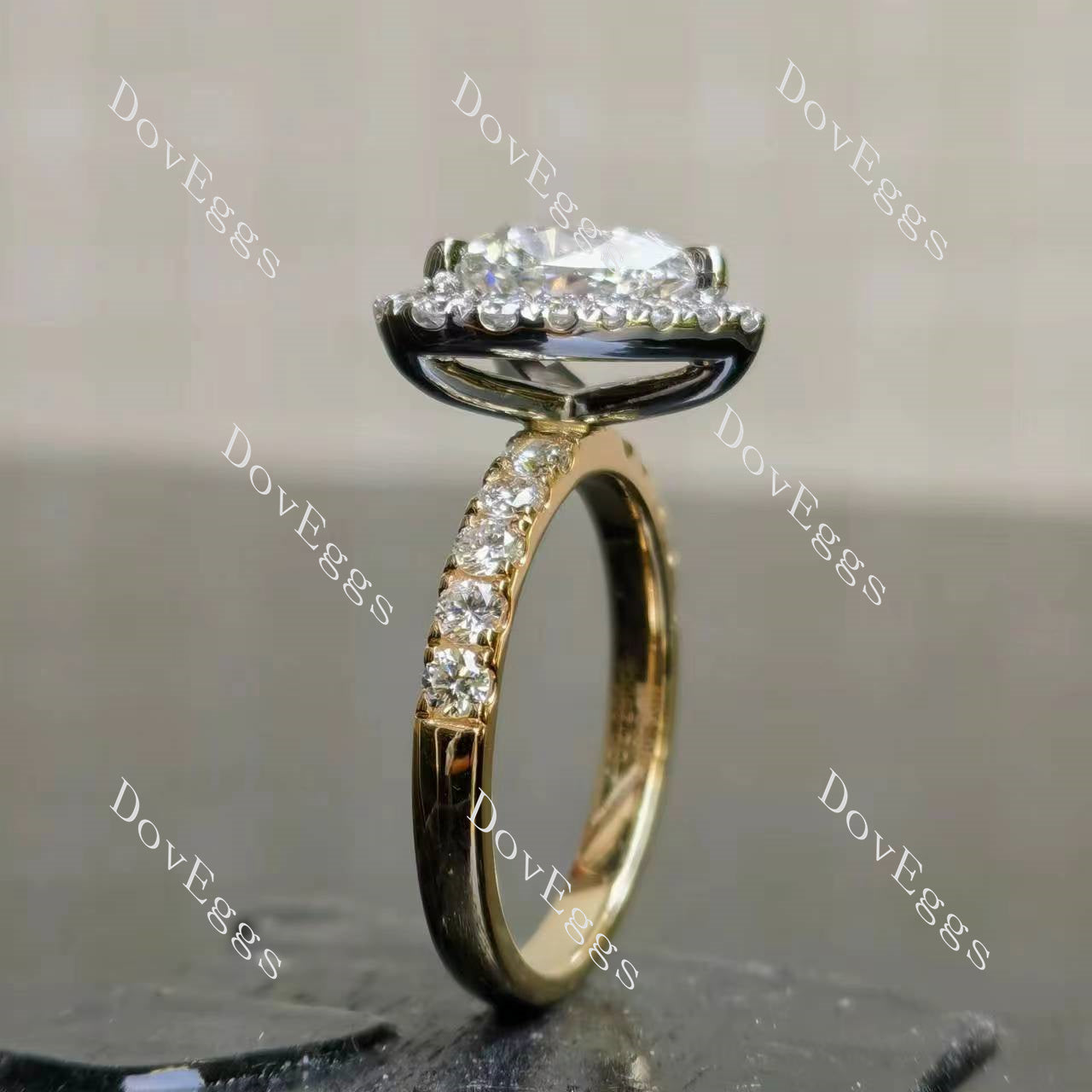 Julie’s Heart Halo Half Eternity Lab Grown Diamond Engagement Ring