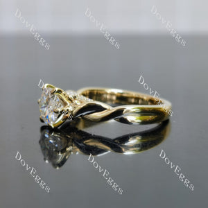 Doveggs curved vintage engagement ring only semi-mount only(Exclusively to DovEggs Stones)