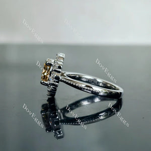 DovEggs art deco engagement ring semi-mount only(Exclusively to DovEggs Stones)